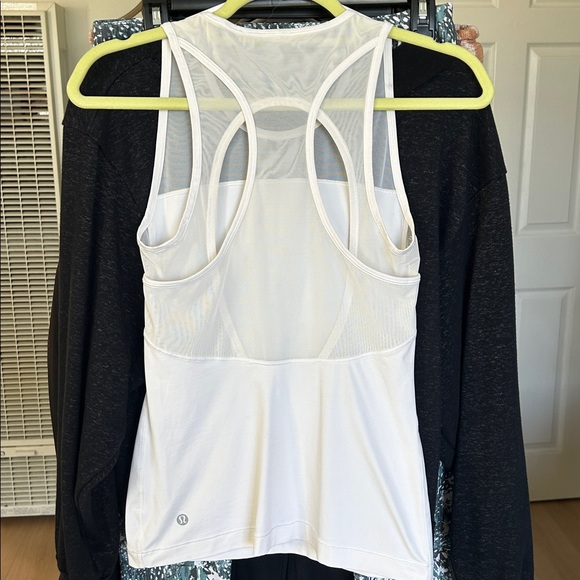 Lululemon White Mesh Tank. PTP: 14”. Best for size 4. See description. - Picture 2 of 4